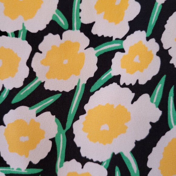 Diane Von‎ Furstenberg 24 Target Collab 90s Poppy Floral Mini Dress Yellow Green - Picture 4 of 8